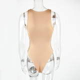 Solid Color Sleeveless Bodysuit GZJF-ZJ1265