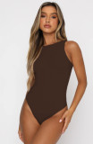 Solid Color Sleeveless Bodysuit GZJF-ZJ1265
