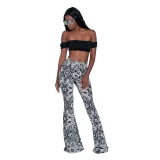Print Casual Flare Pants GXYF-2192