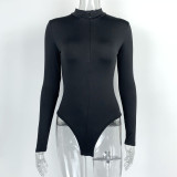 Long Sleeve Zipper Bodysuit GZJF-ZJ2834