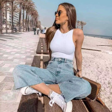 Solid Color Sleeveless Bodysuit GZJF-ZJ1265