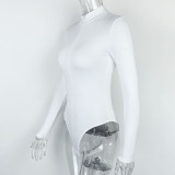 Long Sleeve Zipper Bodysuit GZJF-ZJ2834