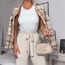 Solid Color Sleeveless Bodysuit GZJF-ZJ1265