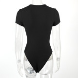 Solid Color Short Sleeve Bodysuit GZJF-ZJ2217
