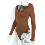 Long Sleeve Square Neck Bodysuit GZJF-ZJ2835