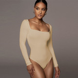 Long Sleeve Square Neck Bodysuit GZJF-ZJ2835