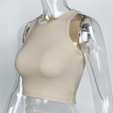 Sleeveless Solid Color Tank Tops GZJF-ZJ2503