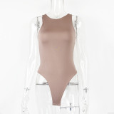 Solid Color Sleeveless Bodysuit GZJF-ZJ1265