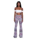 Print Casual Flare Pants GXYF-2192