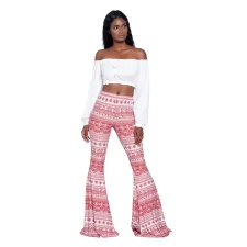 Print Casual Flare Pants GXYF-2192