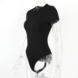 Solid Color Short Sleeve Bodysuit GZJF-ZJ2217