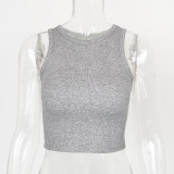 Sleeveless Solid Color Tank Tops GZJF-ZJ2503
