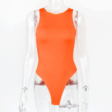 Solid Color Sleeveless Bodysuit GZJF-ZJ1265