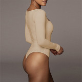 Long Sleeve Square Neck Bodysuit GZJF-ZJ2835