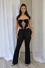 Lace Tie Up Jumpsuit YRST-T105