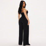 Fashion Wrap Chest Wide Leg Jumpsuit GZIY-6190