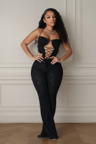 Lace Tie Up Jumpsuit YRST-T105