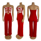 Sexy Wrap Chest Backless Jumpsuit GZIY-6079