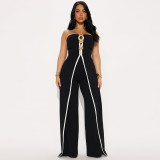 Fashion Wrap Chest Wide Leg Jumpsuit GZIY-6190