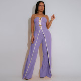 Fashion Wrap Chest Wide Leg Jumpsuit GZIY-6190