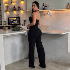 Wrap Chest Contrast Color Jumpsuit GZIY-6008