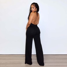 Deep V Neck Backless Jumpsuit GZIY-6112