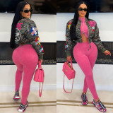 Long Sleeve Print Casual Jackets Coats YNSF-8007