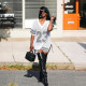 Mesh Hot Drill Sport V Neck Casual Dress GZIY-6330