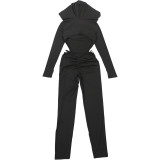 Backless Hooded Tight Jumpsuit GZJQ-K25Q82663