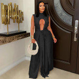 Solid Color Tie Up Loose Two Piece Pant Set BY-7538