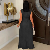 Solid Color Tie Up Loose Two Piece Pant Set BY-7538