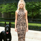 Print Sleeveless Halterneck Backless Maxi Dress GZJQ-K25D83082