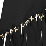 Solid Color Tassel Long Dress BY-7533