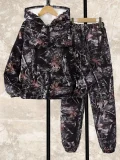 Kids Canouflage Print Hooded Sweatshirt Pants Suit GYMF-167