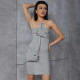 Wrap Chest Solid Color Mini Dress DLSF-K25D80430