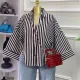Loose Solid Color 3/4 Sleeve Shirts GCNE-73145