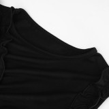 Sleeveless Mesh Patchwork Maxi Dress GAXB-D274DS