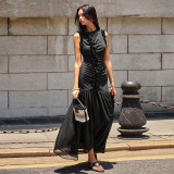 Sleeveless Mesh Patchwork Maxi Dress GAXB-D274DS