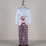 Fawn Print O Neck Plaid-Panel Christmas Parent-Child Set YLDF-209180