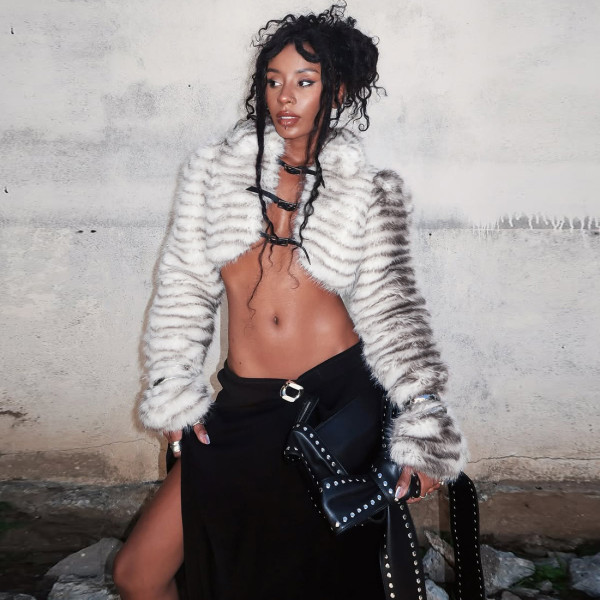 Sexy Cardigan Fur Coat DLSF-K25L79669