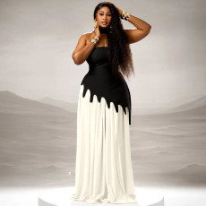 Sexy Backless Split Two Piece Skirts Set DLSF-K25S81484