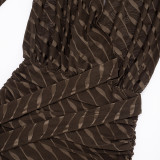 Flare Long Sleeve Backless Mini Dress GSZM-D25DS418