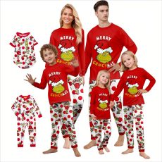 Christmas Print Family Home Parent-child Pyjamas Set GSGS-0683