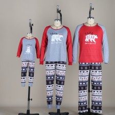 Red Cartoon Christmas Matching Family Pajama Set YLDF-87130