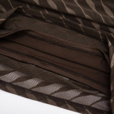 Flare Long Sleeve Backless Mini Dress GSZM-D25DS418