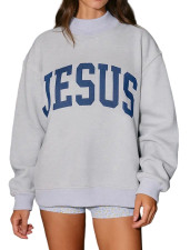 Letter Print Long Sleeve Sweatshirts GLJS-B8364