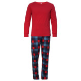 Christmas Parent-Child Letter Print Pajamas Suit YLDF-2286