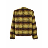 Plaid Print Long Sleeve Coat GFRT-60319TBZ