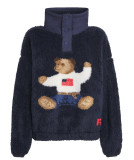 Fleece Thickened Color-Block Lambswool Top GLJS-B8362