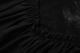 Lace Patchwork V Neck Mini Dress XEF-K25D83251